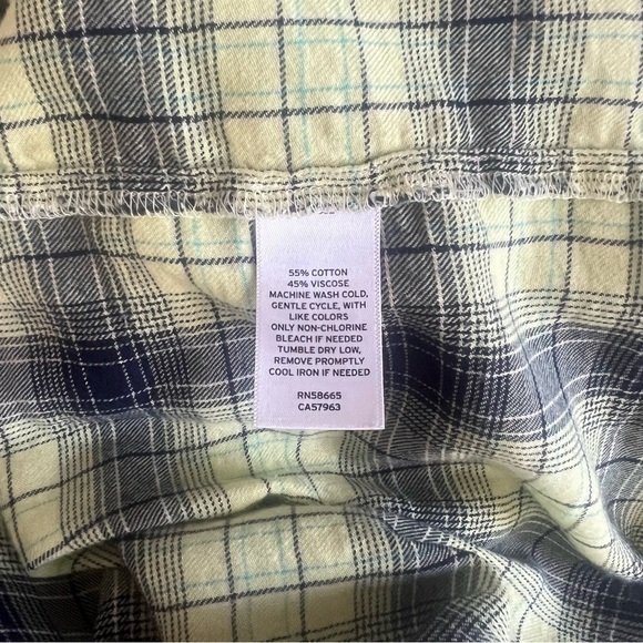 Abound Lime Green and Blue Button Down Shirt Relaxed Fit - Picture 7 of 9